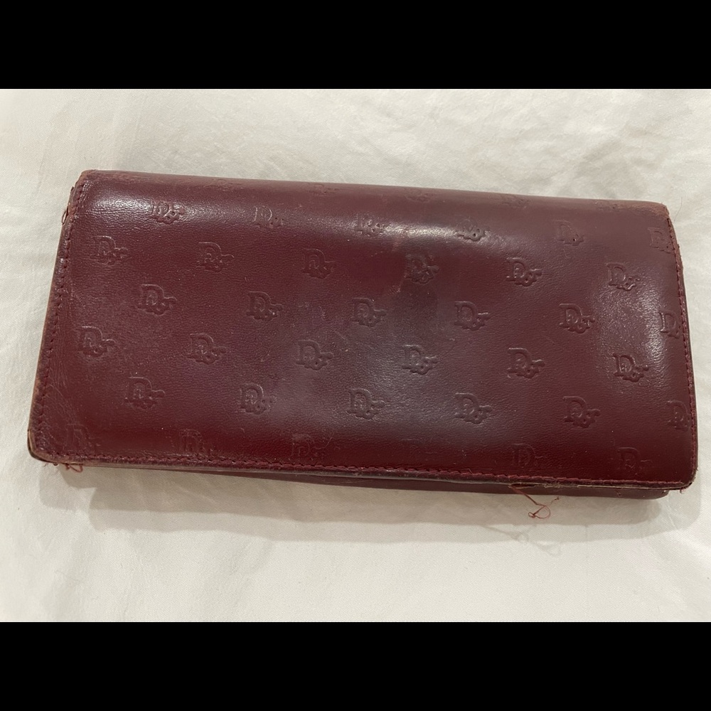 Dior Burgundy Leather Wallet